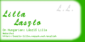 lilla laszlo business card