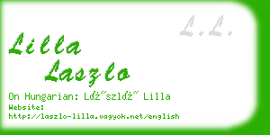 lilla laszlo business card
